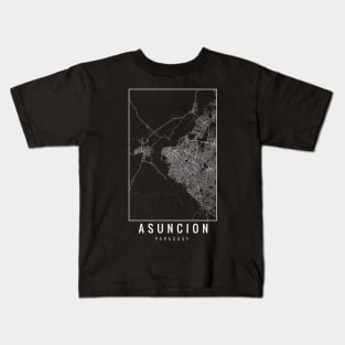 Asuncion Paraguay Minimalist Map Kids T-Shirt